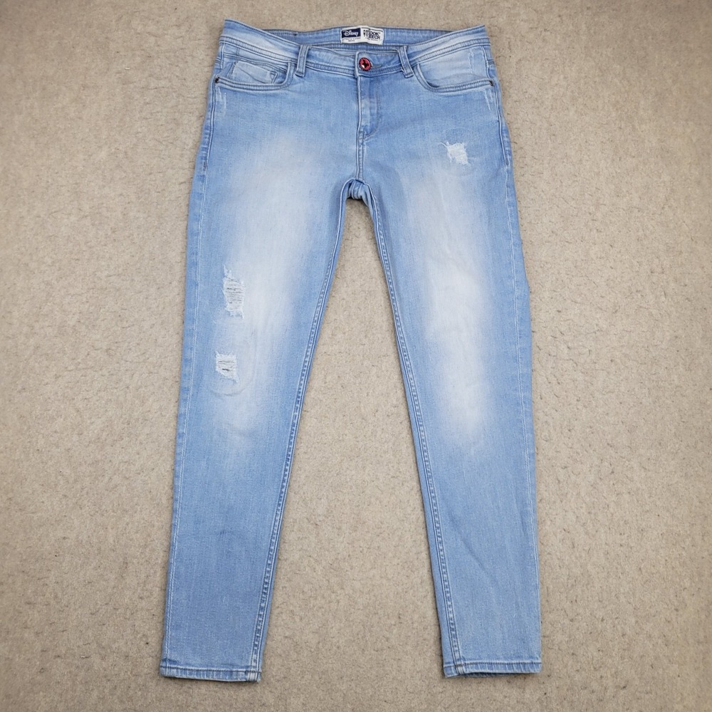 Walt Disney Kook Keech Jeans Womens Skinny 32x27 Light Wash Blue